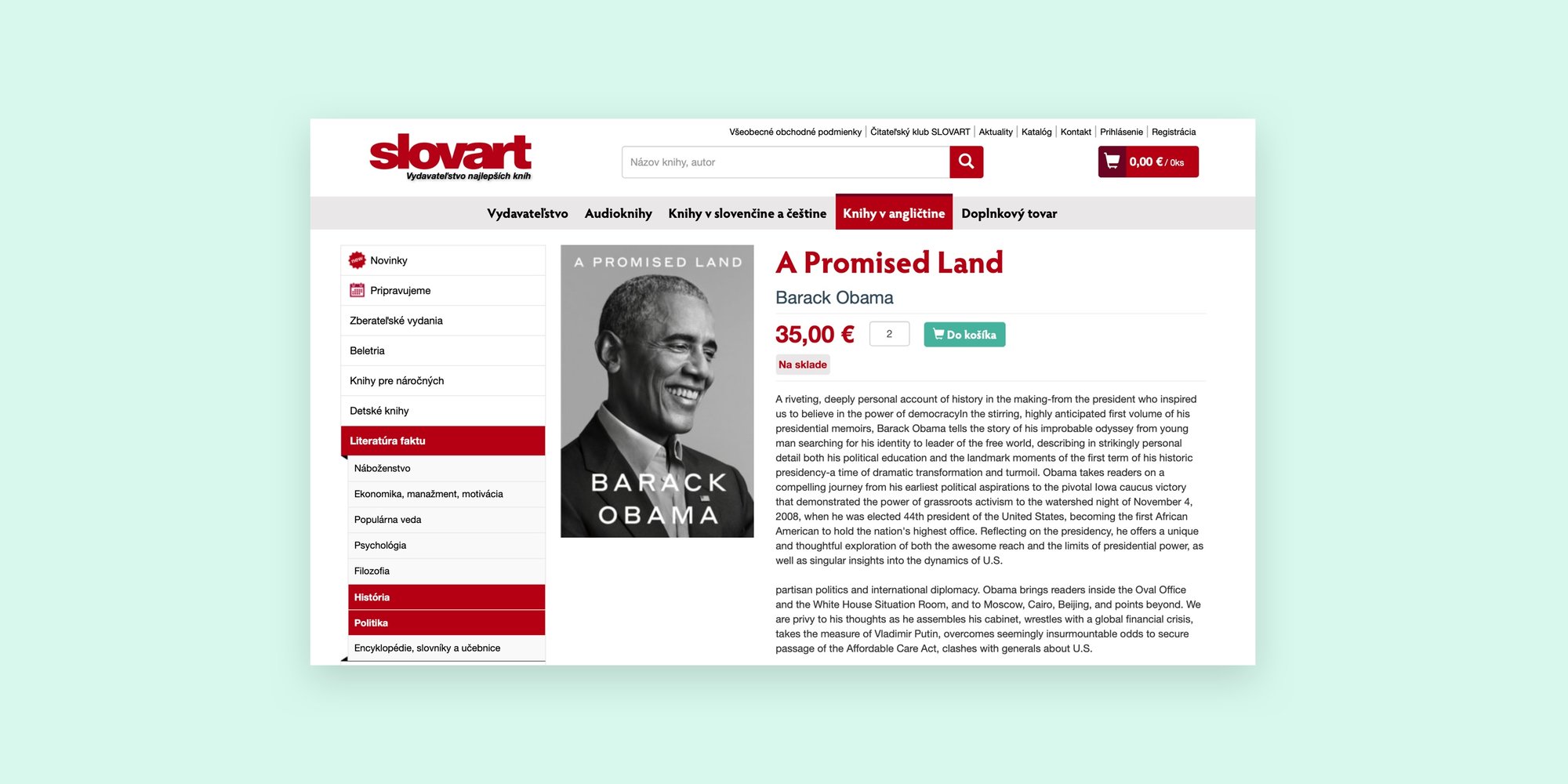 Slovart homepage